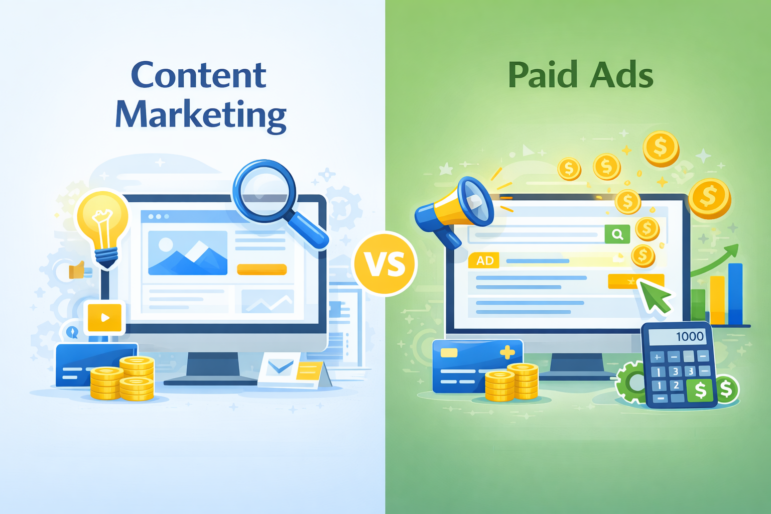 content marketing vs paid ads
